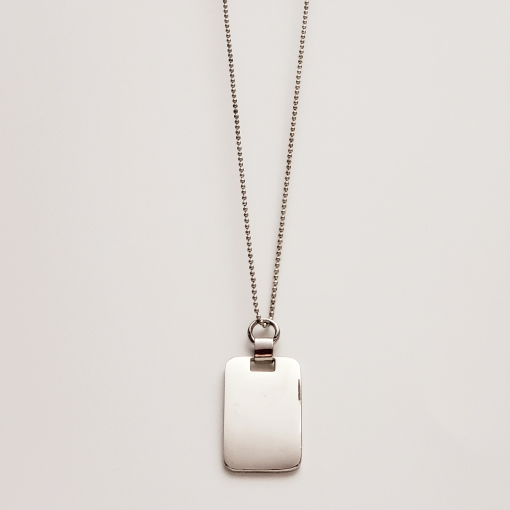 Personal Blank/Engravable Silver Rectangle Id Dog… - image 8